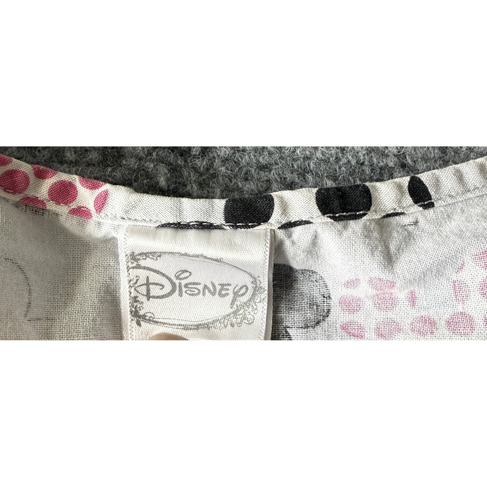 Disney Mickey Mouse Scrub Top Womens 3XL Pink Black V-Neck Short Sleeve 6875C - Picture 3 of 6